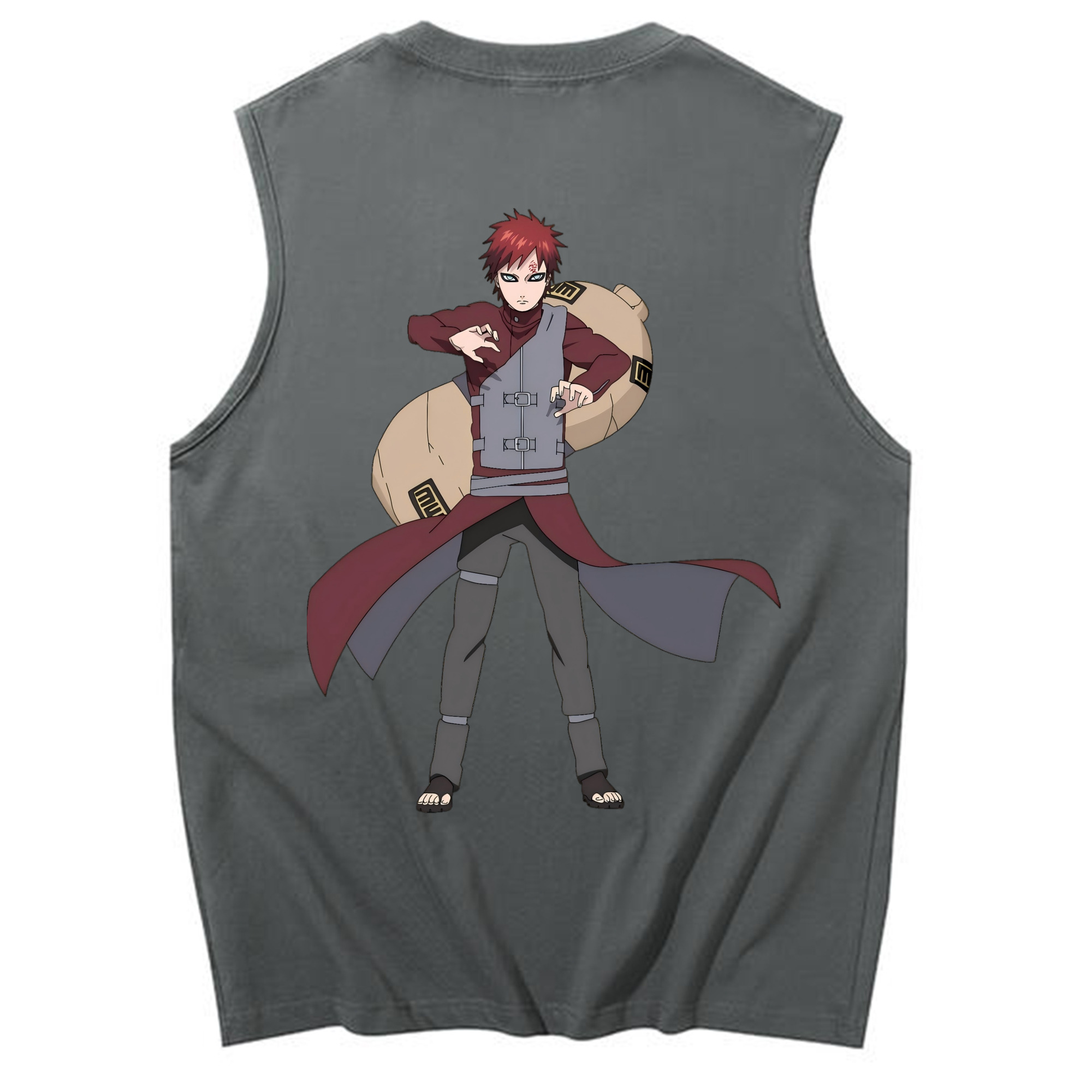 （画像用） NARUTO -ナルト- ガアラ Gaara コットン100％タンクトップ（背面プリント）